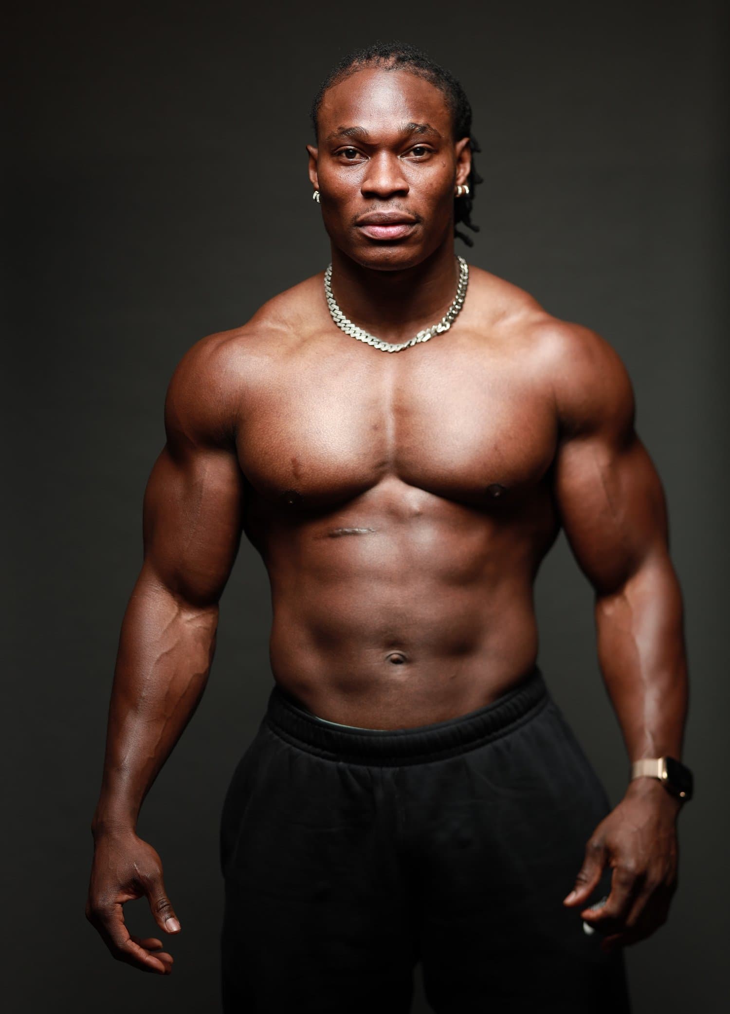 Beast Nation athlete in dramatic gold light